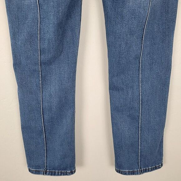Judy Blue Size 30 Cropped Straight Fit Jeans Front Back Seam Stretch Blue - Picture 7 of 12